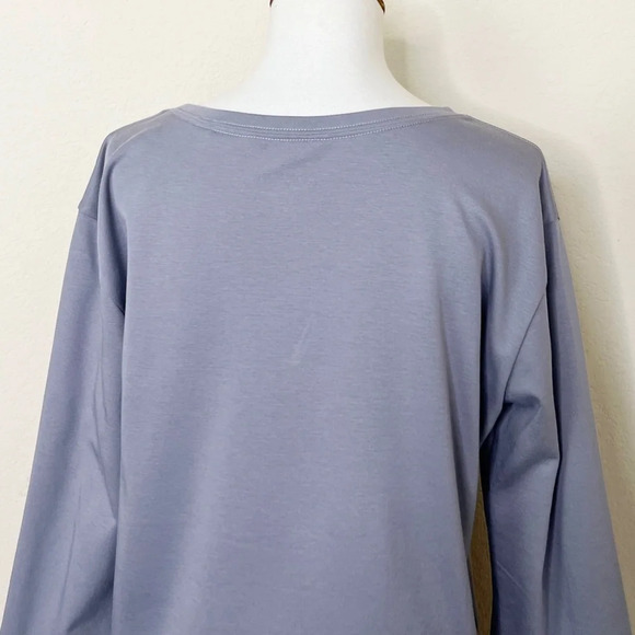 M.M. LAFLEUR The Owen T-Shirt Organic Pima Cotton Blue Gray Size Medium - Picture 7 of 10